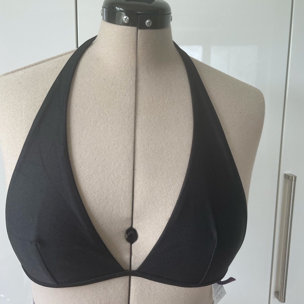 Cia.Maritima Triangle Bikini Top Color-Black Size-Large NWT